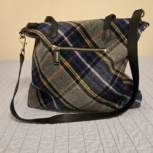 Talbots Wool Plaid Tartan Bag / Purse